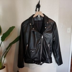 H&M Divided Faux Leather Biker Jacket